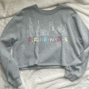 Friends themed cropped sweatshirt